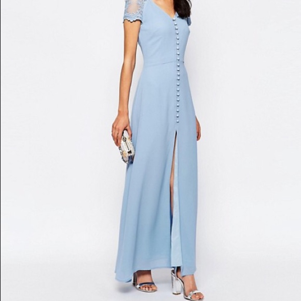 Jarlo Petite Lucia Button Maxi Dress